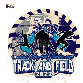TRACK AND FIELD LOGO DESIGN FOR PRINT PALM TREES 2022