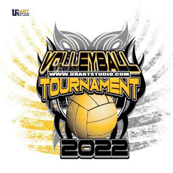 VOLLEYBALL TOURNAMENT LOGO DESIGN FOR PRINT 2022