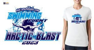 ARCTIC BLAST 2023 SWIMMING EVENT VECTOR LOGO DESIGN FOR PRINT