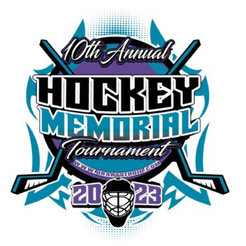 ICE HOCKEY MEMORIAL TOURNAMENT VECTOR LOGO DESIGN FOR PRINT 2023