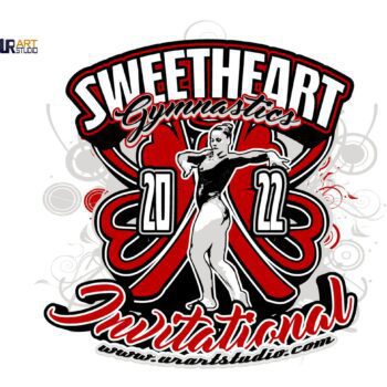 SWEETHEART GYMNASTICS 2022 VECTOR LOGO DESIGN FOR PRINT