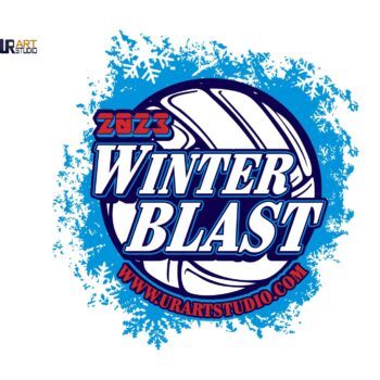 WINTER BLAST 2023 VOLLEYBALL VECTOR LOGO DESIGN FOR PRINT