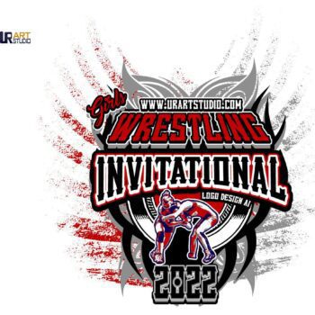 WRESTLING GIRLS INVITATIONAL VECTOR LOGO DESIGN FOR PRINT 2022 2
