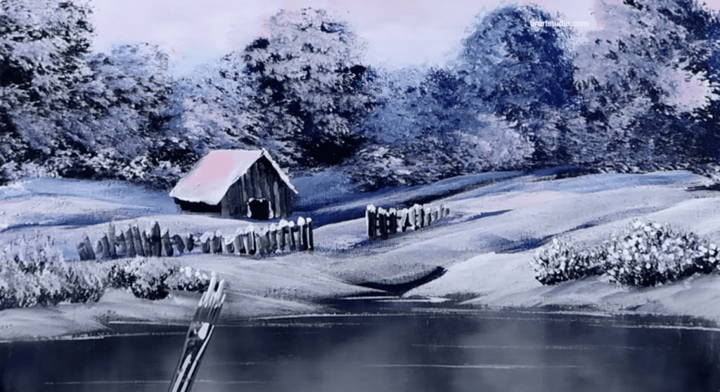 WINTER DAY PAINTING STEP BY STEP GUIDE