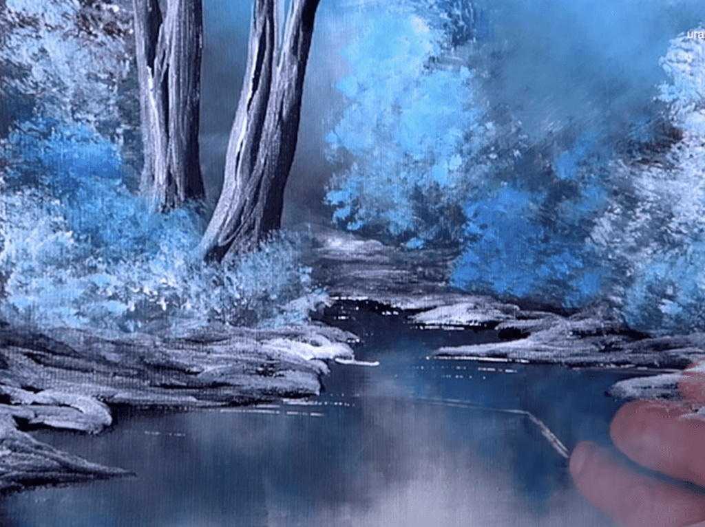 Winter Dream Step by Step Painting Guide by urartstudio.com 2