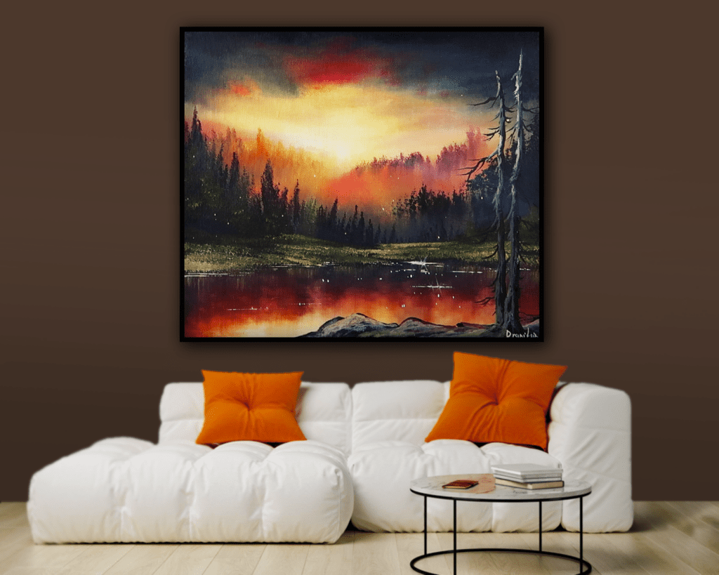 original acrylic landscape paintings by urartstudio.com