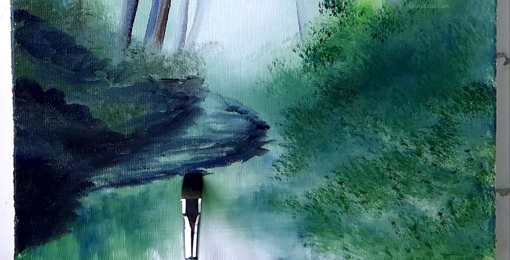 using filbert brush urartstudio.com 1