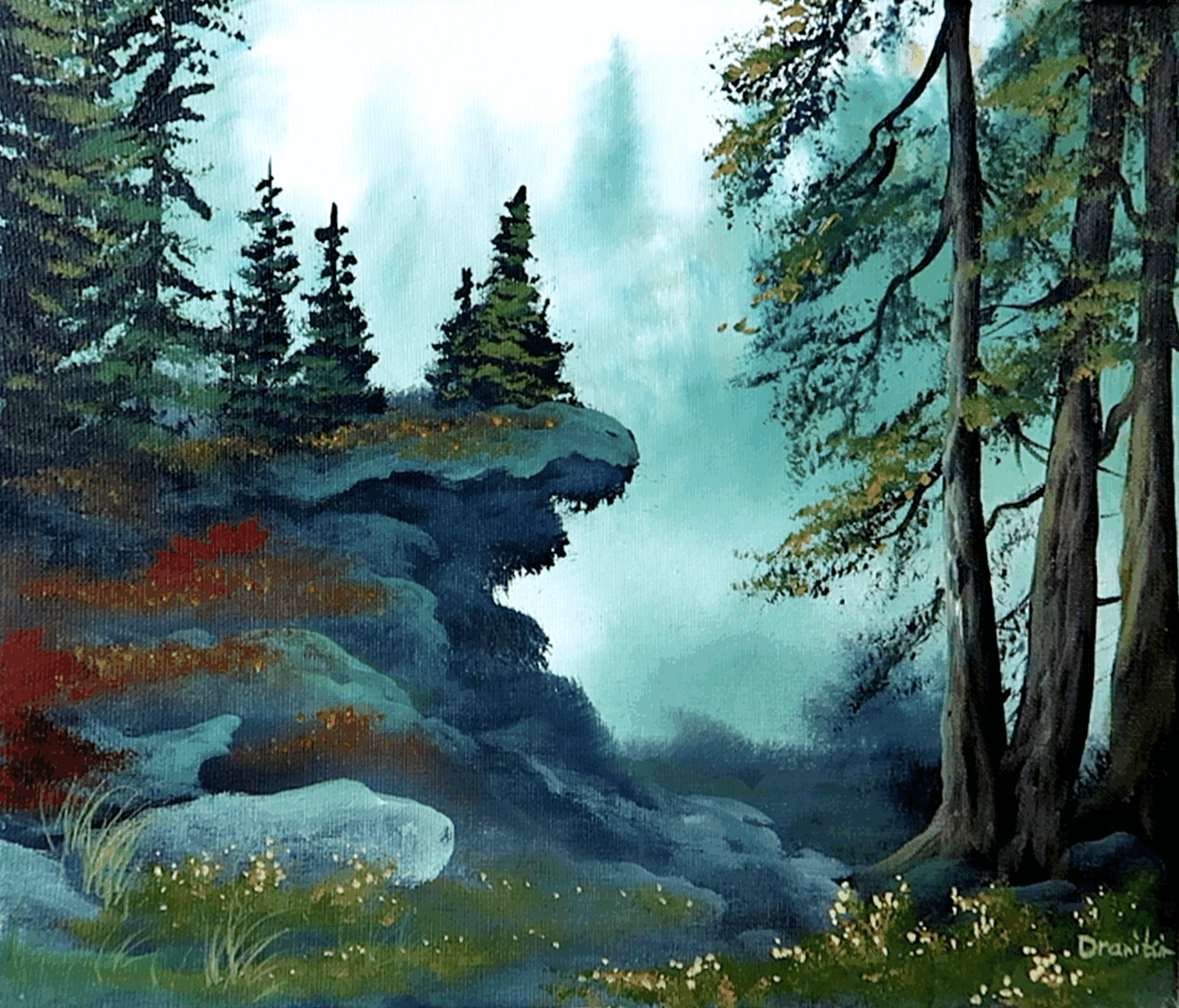 Rocky Deep Forest Cliff - Image 2