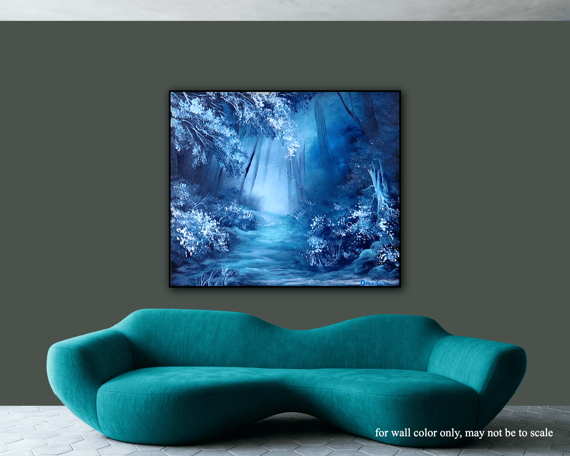 Pathway Through the Blue Misty Forest - Image 3